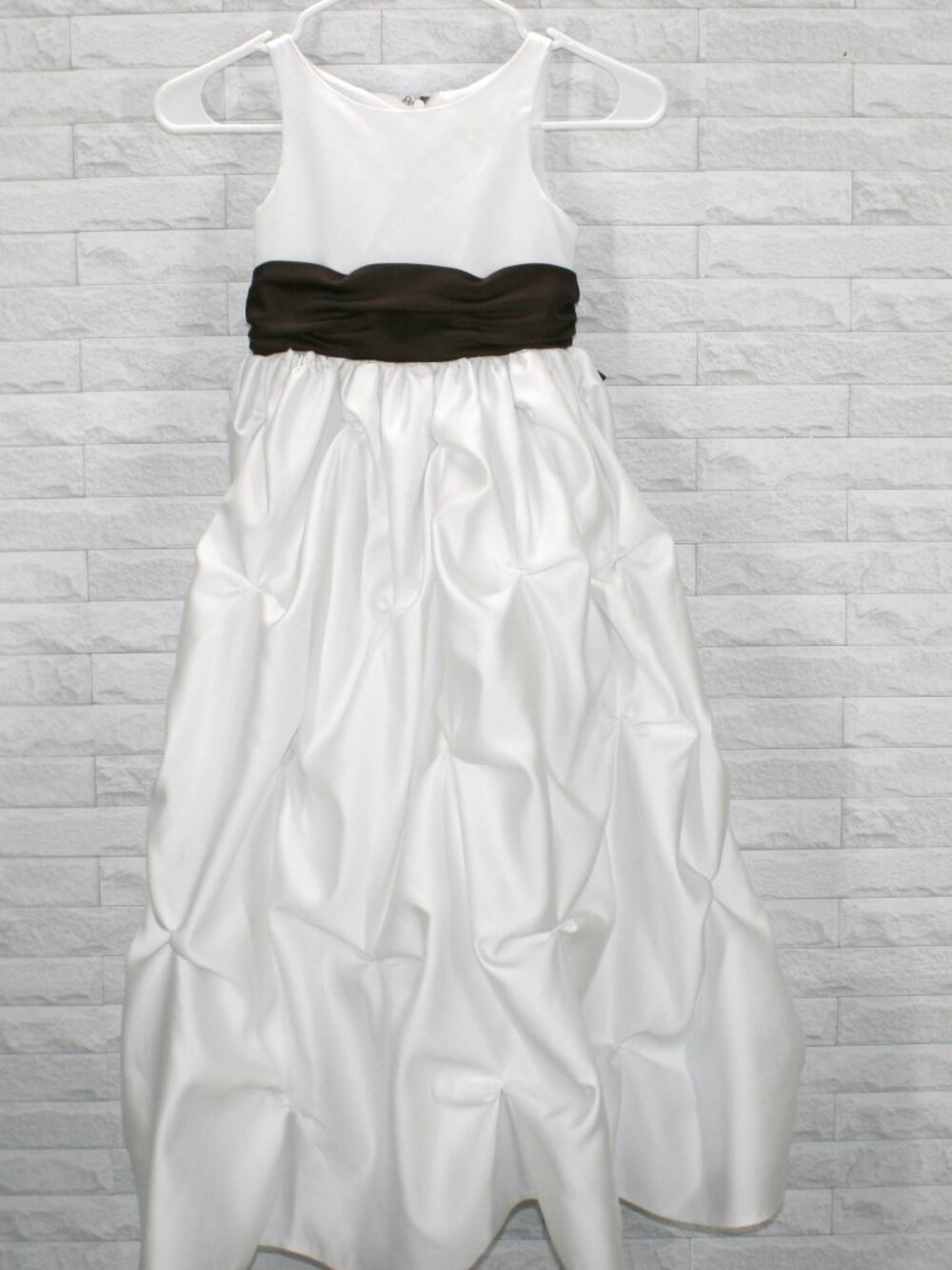 SWEET BEGINNINGS Dress Gown Flower Girl Formal First Communion Girls White 4